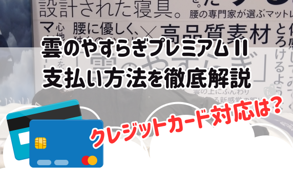 支払い方法を徹底解説　クレジットカード対応は？
