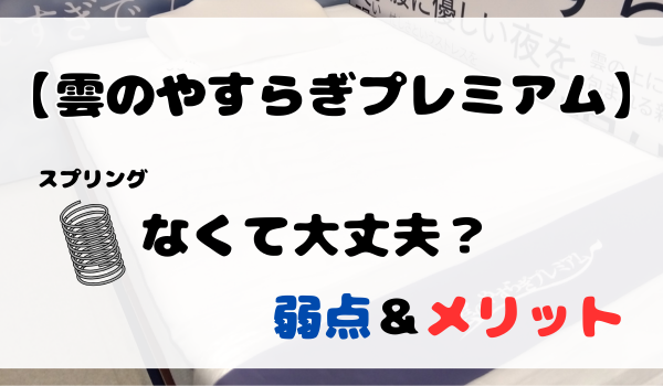 雲のやすらぎプレミアム　スプリングなくて大丈夫？